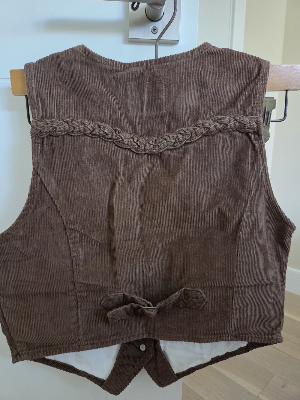 Levi's Brown Corduroy Braided-Trim Vest - Picture 2 of 6
